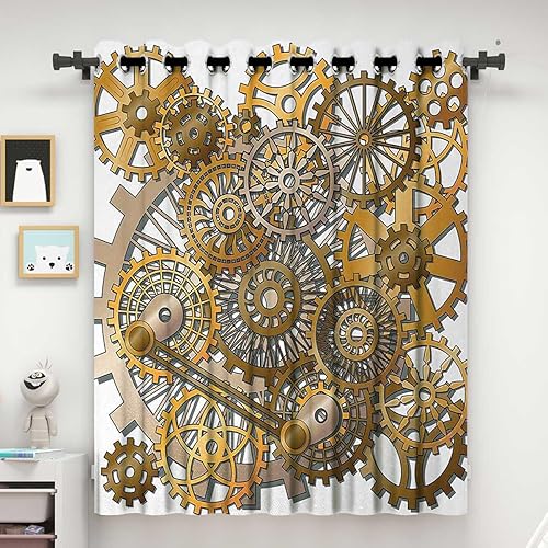 Miniatura 10 de Cortinas para Sala Elegantes Modernas - Cortina a cuadros oscuros para puerta, despensa, habitación de los niños, 47 pulgadas de ancho x 70.1