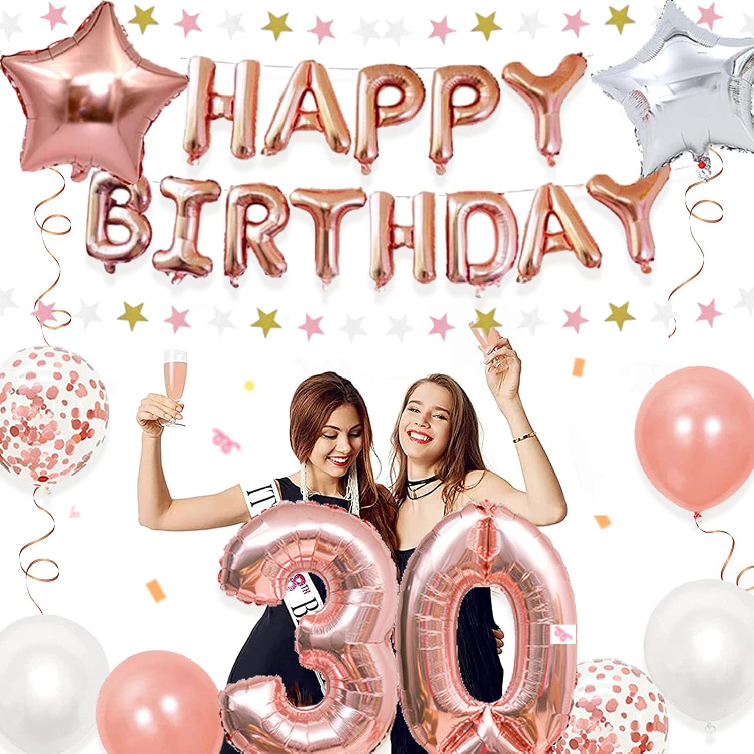 Pratyus 誕生日 風船 飾り付け 30歳 バルーン Happy Birthdayガーランド ローズゴールド サプライズ 装飾 パーティー 飾り 18 30歳 空気入れ付き Sale Off Pratyus 誕生日 風船 飾り付け 30歳 バルーン Happy Birthdayガーランド ローズゴールド サプライズ 装飾 パーティー 飾り 18 30歳 空気入れ付き Sale Off