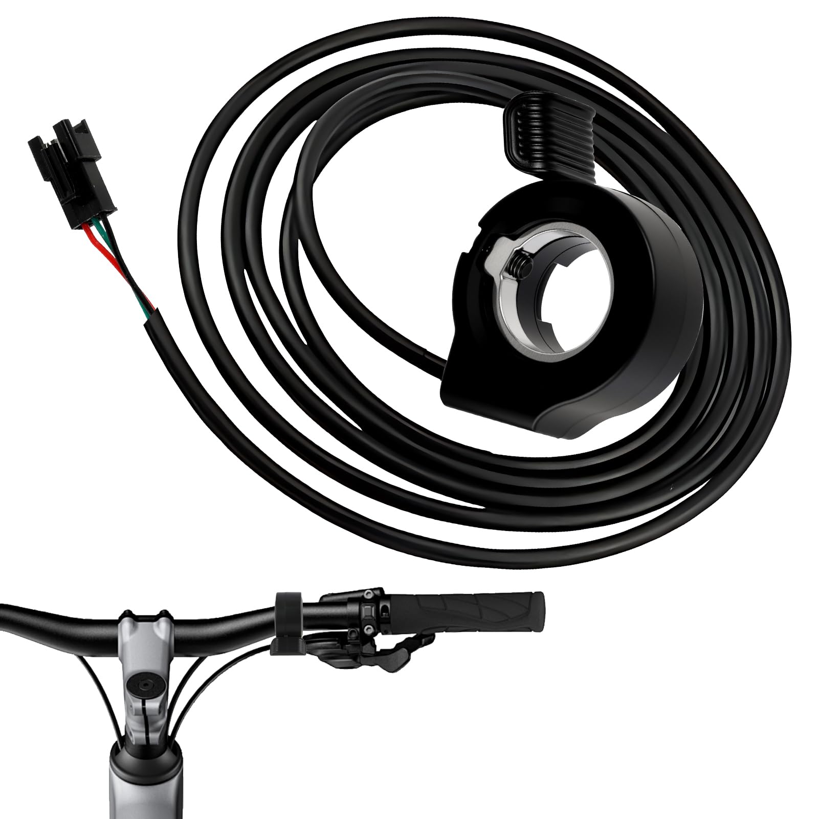 Cateye Electric Scooter Thumb Throttle, Throttle Grip, Waterproof Ebike Throttle, Durable Speed Control for 22mm Handlebars, Universal Throttle for Bikes, Electric Bike Speed Control Kit