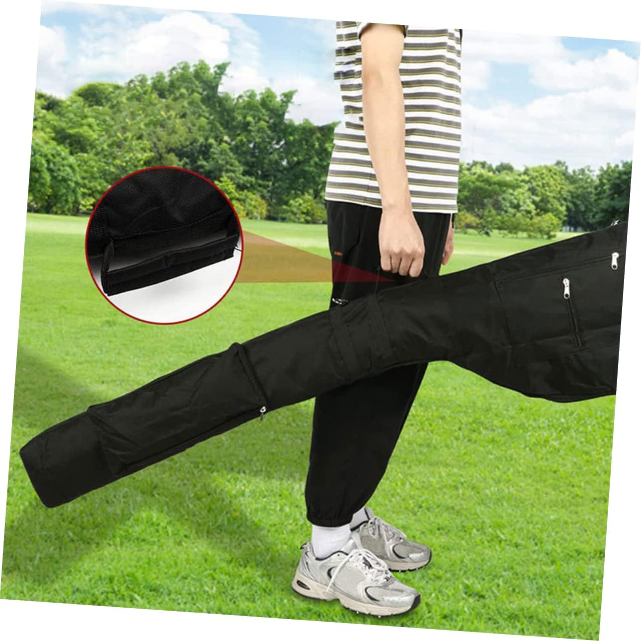 Reusable Golf Club Carrier Pouch Wear Resistant Golfing Equipment with Shoulder Strap Lightweight and Compact Design for Travel and Present Giving