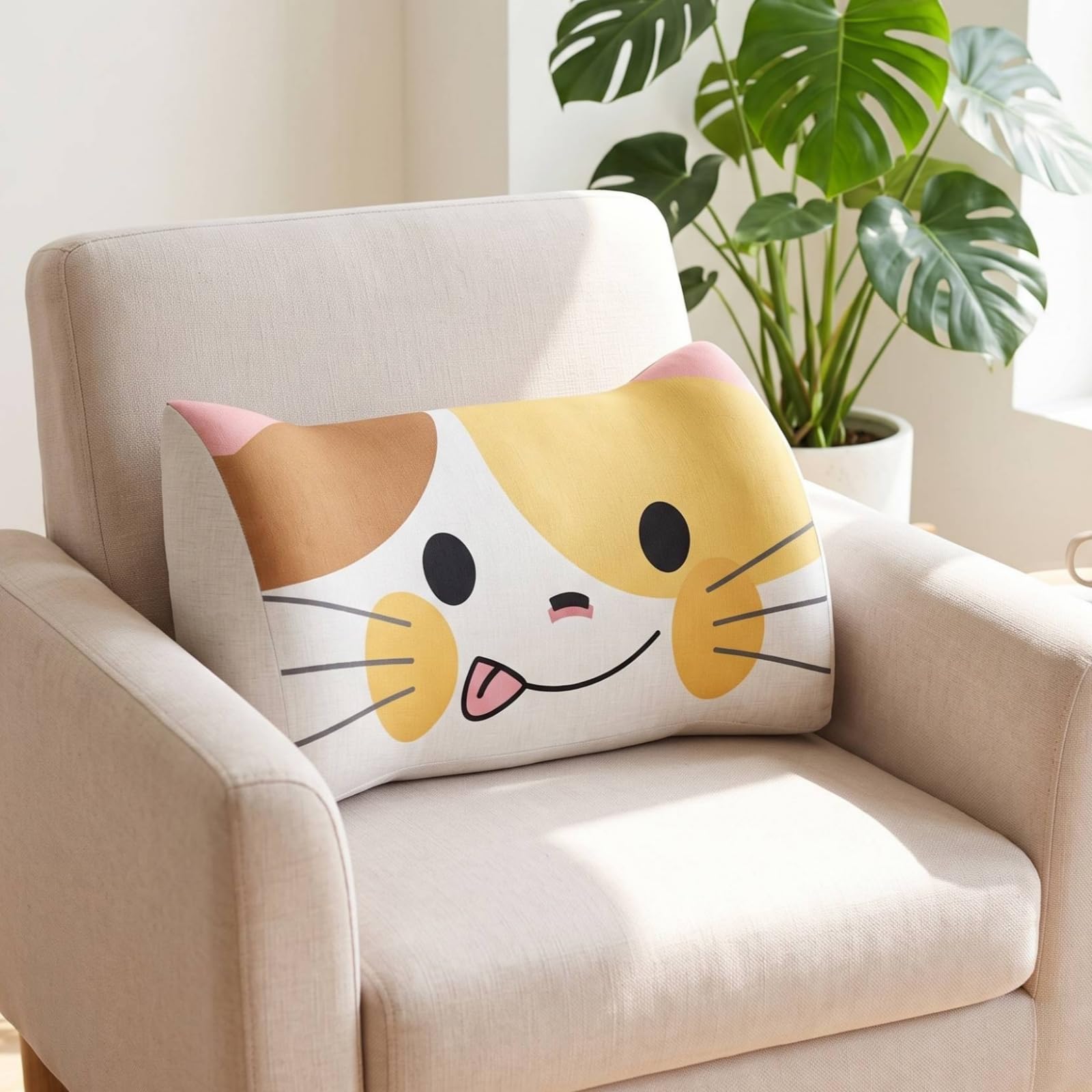 Cuscino di Supporto Lombare Alta Densità | Imbottitura in Schiuma Confortevole, Ergonomico, per Divano, Gatto