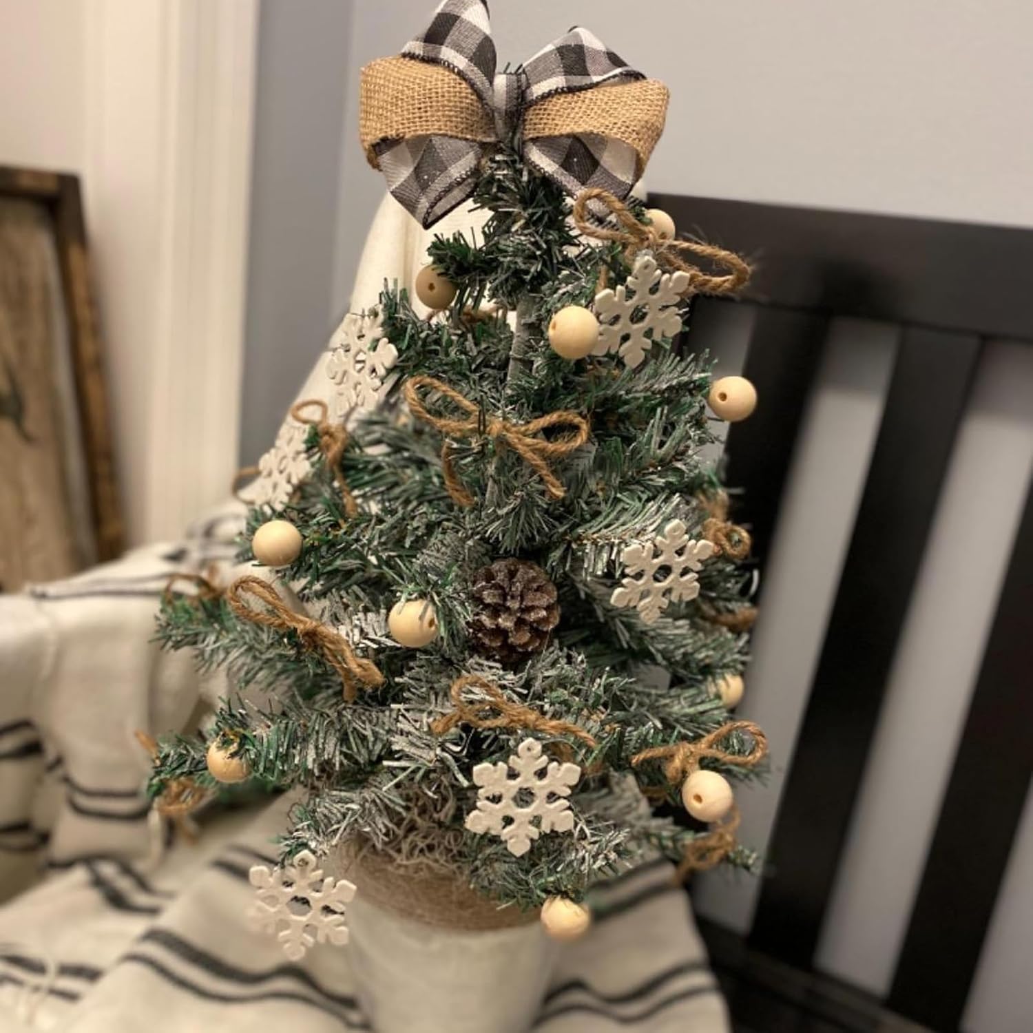 16mm Natural Wooden Beads, SEHOI 800 Pack Unfinished Wooden Beads with Holes, Unfinished Natural Round Loose Spacer Wooden Bead for DIY Crafts, Garlands, Jewelry Making - Image 7