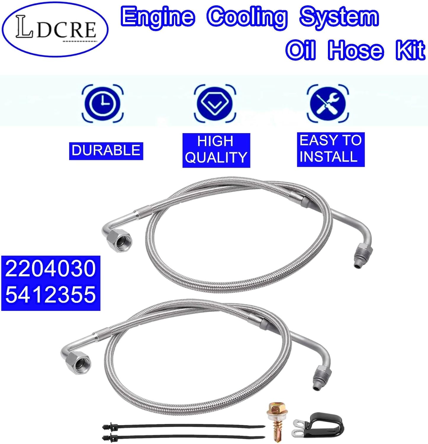 Engine Cooling System Oil Hose Kit 2204030 5412355 Replacement for Polaris Trail Boss Trail Blazer 330 2003-2008, Magnum 330 2004-2006, ATP 330 4X4 2004-2005