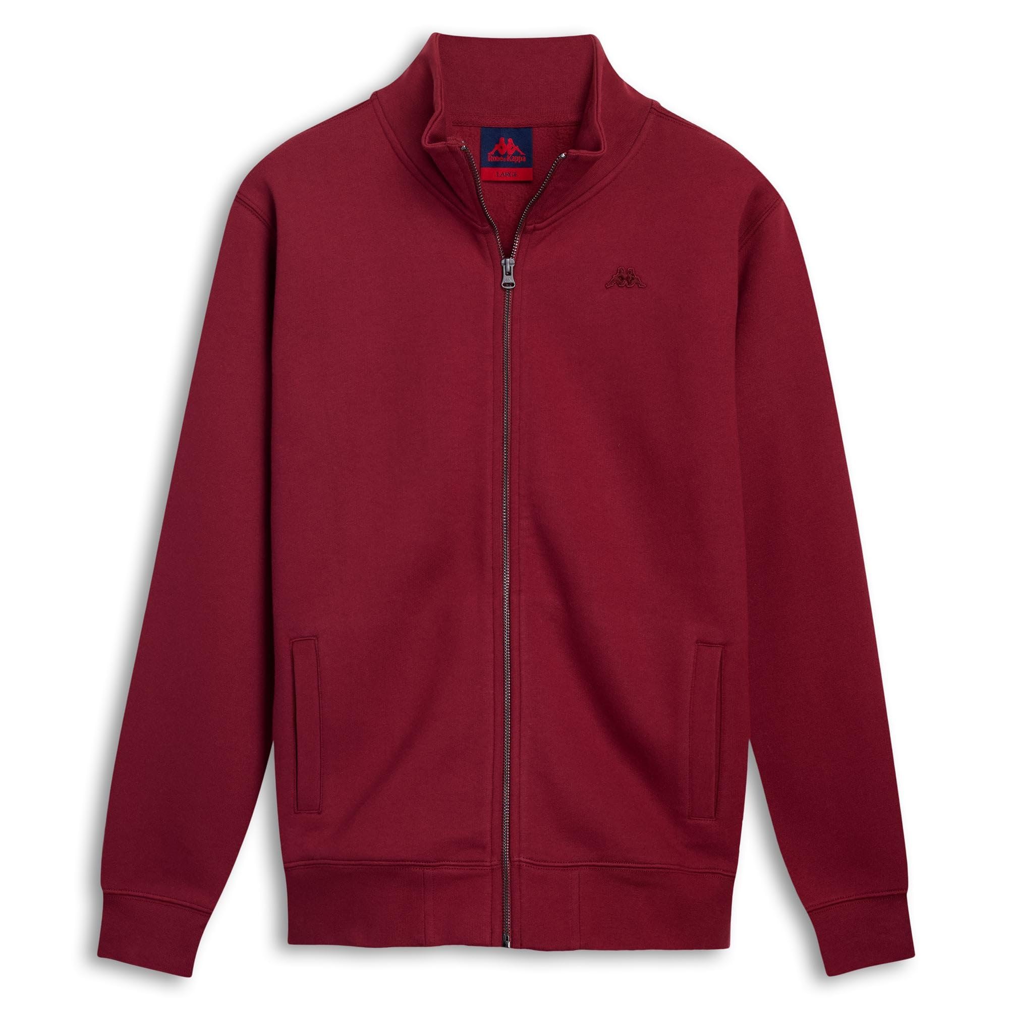 Kappa - Felpa con Zip, Uomo, Cotone, Lifestyle, Modello: Aragon Brushed