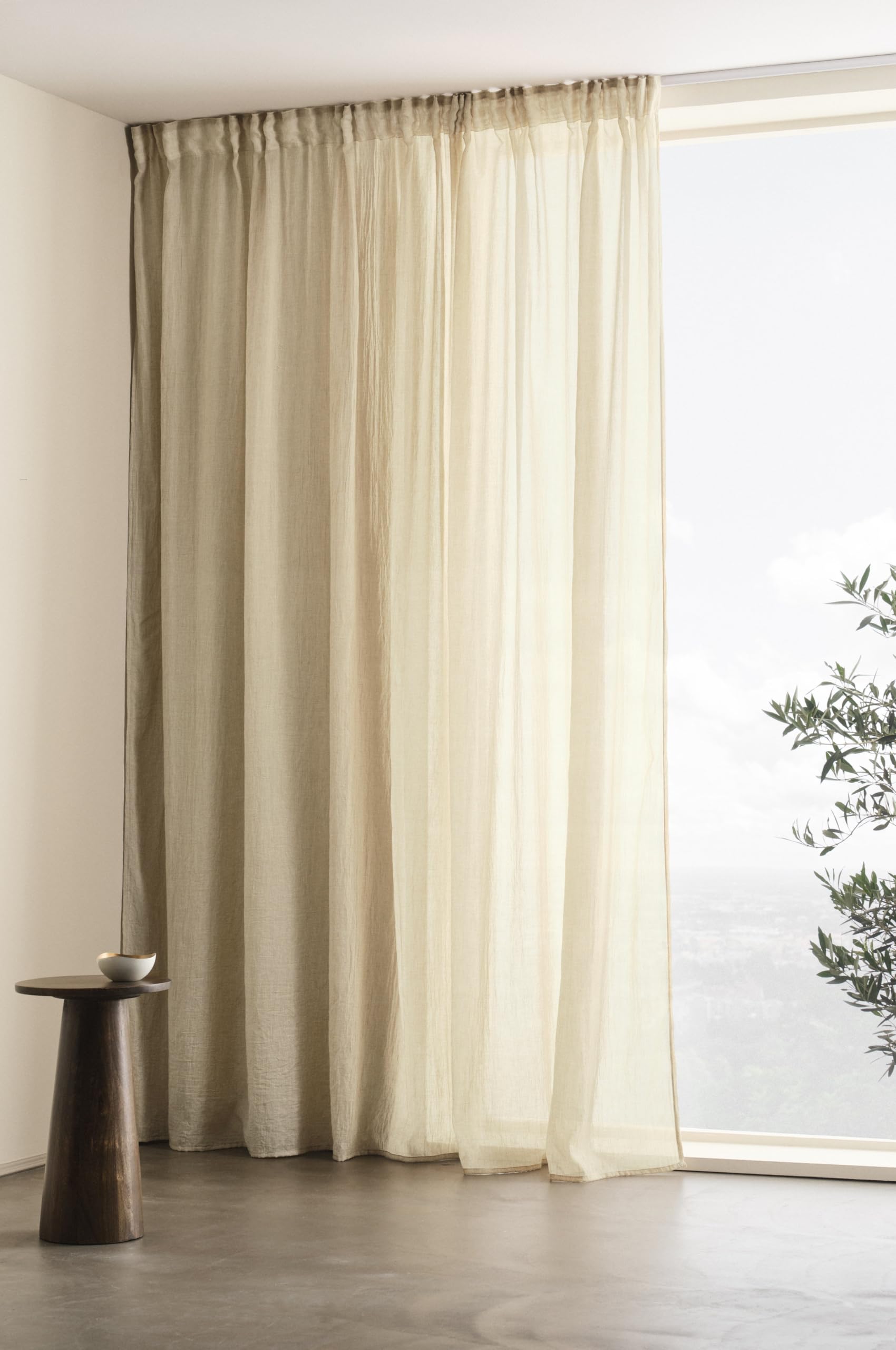JOTEX Multifunktionsgardine Layer Extrabreite Vorhang 275 cm Polyester-Baumwoll -Mischung, Oeko-TEX® Standard 100 Zertifiziert, bessere Baumwolle - Greige, 1 Stück 275 x 300 cm