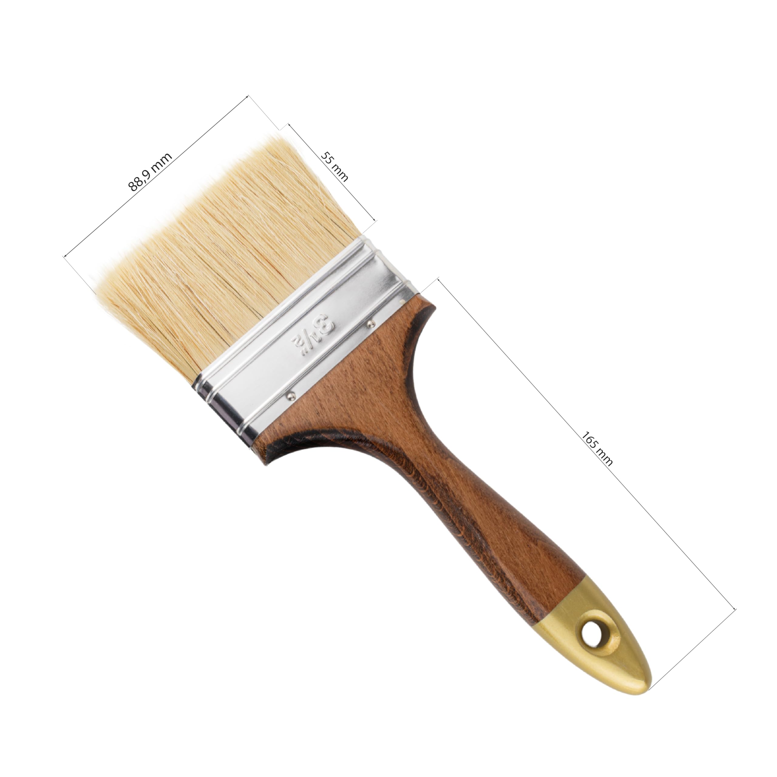 Premium Pinsel | Flachpinsel 4 Zoll / 100 mm | Lackierpinsel | Malerpinsel | Holz-Griff lakiert (10 Stück)