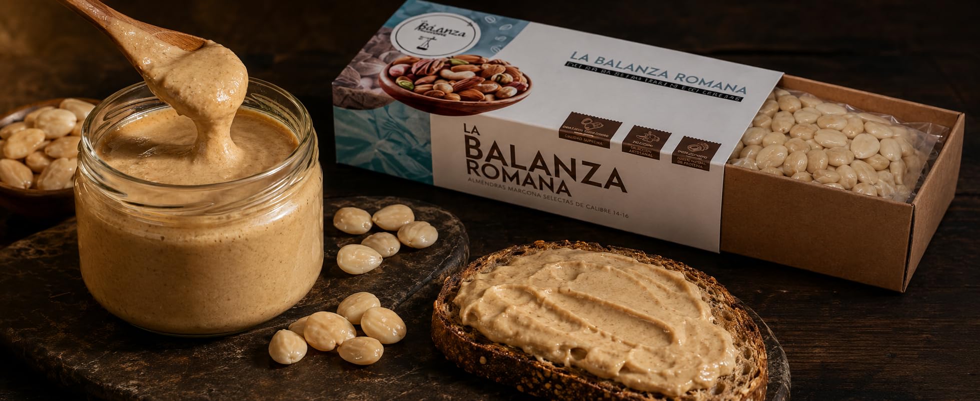 Samskara Tribe Almendras Marcona Peladas Ecológicas | Almendra Reina Española al Vacío | Naturales para Snacks | Gran Calibre Alta 16+ | 800 g