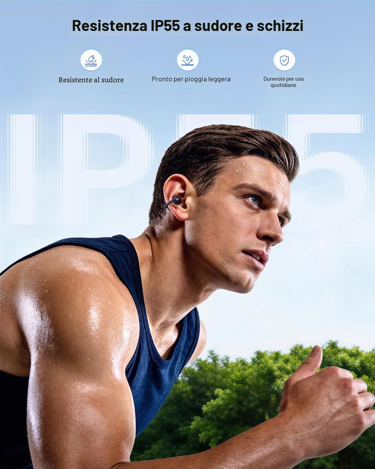EarFun Clip 2 Cuffie Open-Ear, Hi-Res Audio, LDAC, Chiamate Chiare con 4 Microfoni e IA, Vestibilità Confortevole e Sicura, Ricarica Wireless, Autonomia 40 h,Cuffie per Running e Sport, IP55