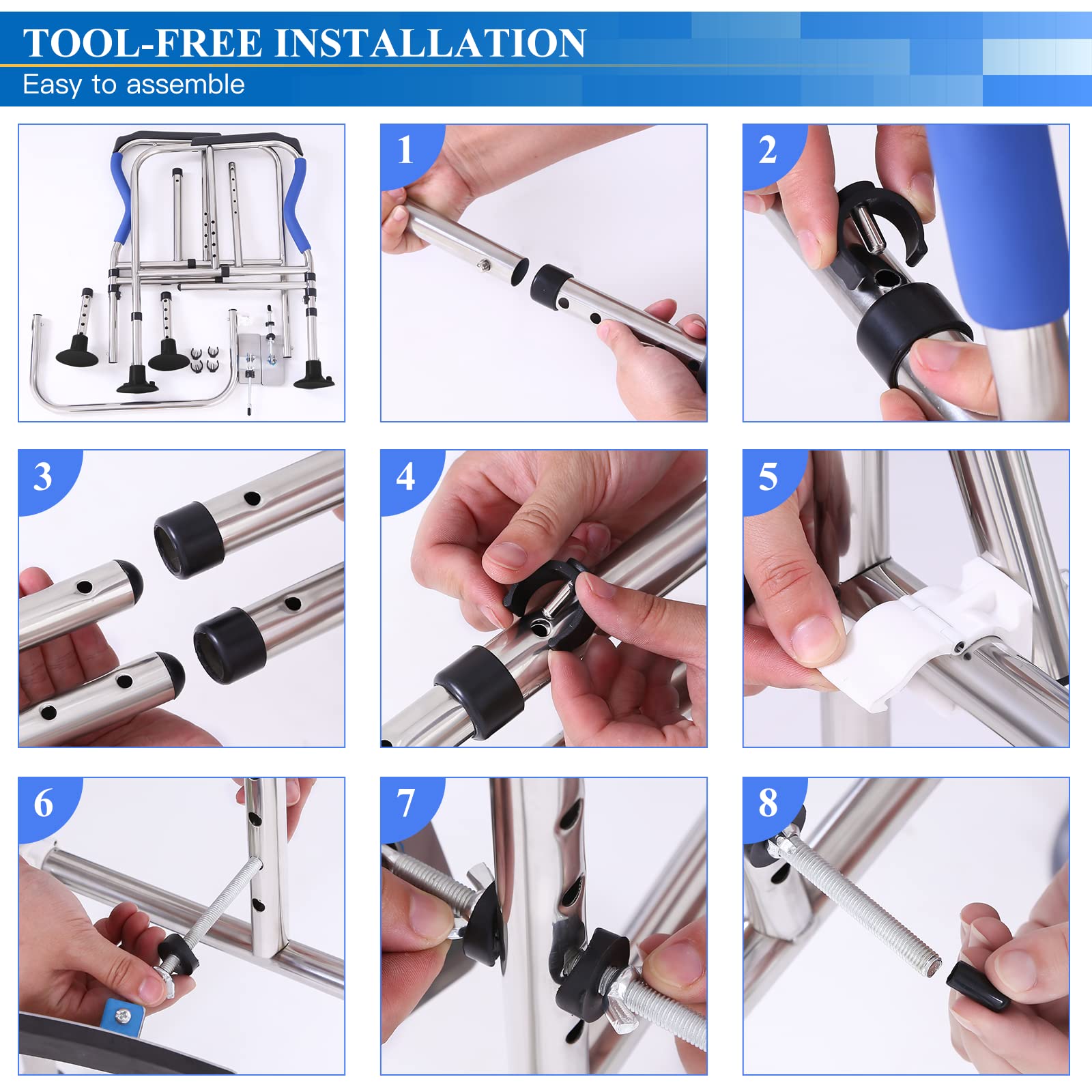 Toilet Safety Rail - Elderly & Handicap Support -5 Toilet Safety Rail - Elderly & Handicap Support -5
