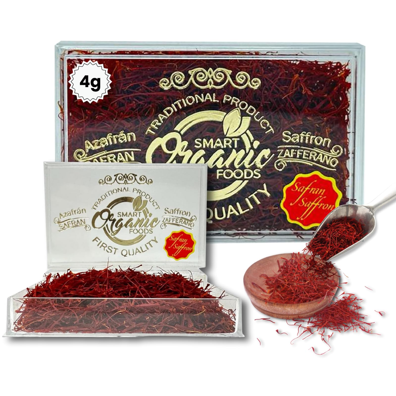 – Pure Spanish Saffron 4g Grade A Extra Superior 100% Pure Saffron (Free from Alcoholic or Animal Matter)