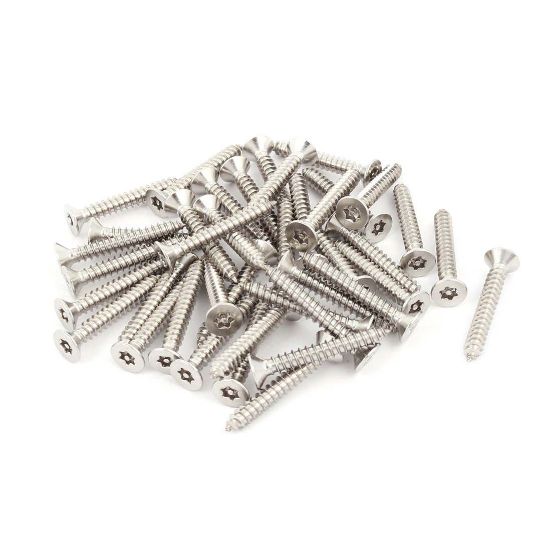 Aexit Viti Torx a testa piatta con filettatura totale in acciaio inossidabile 304 M4x12mm 50 pezzi ID: 392206