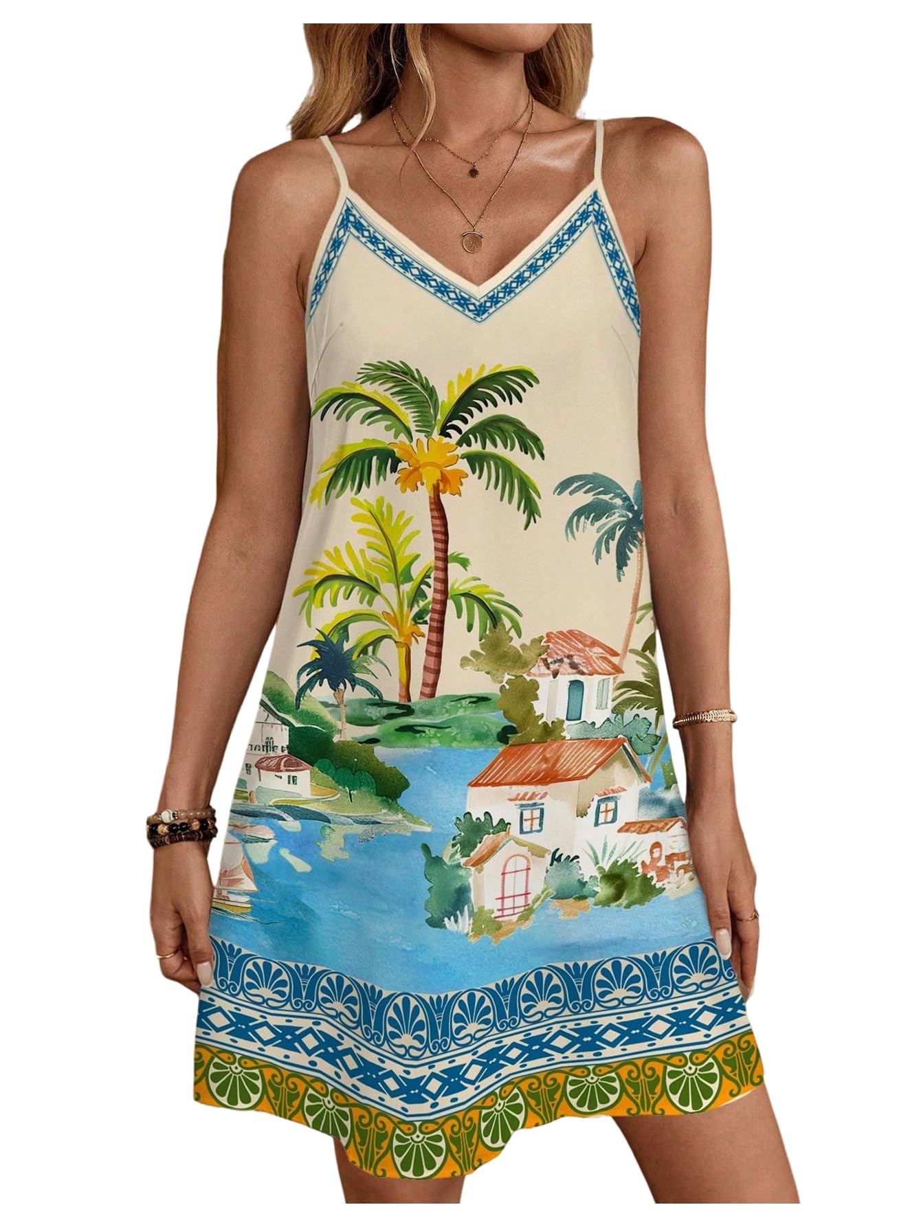 Women's Summer Boho Floral Tropical Mini Dresses Sundress 2026