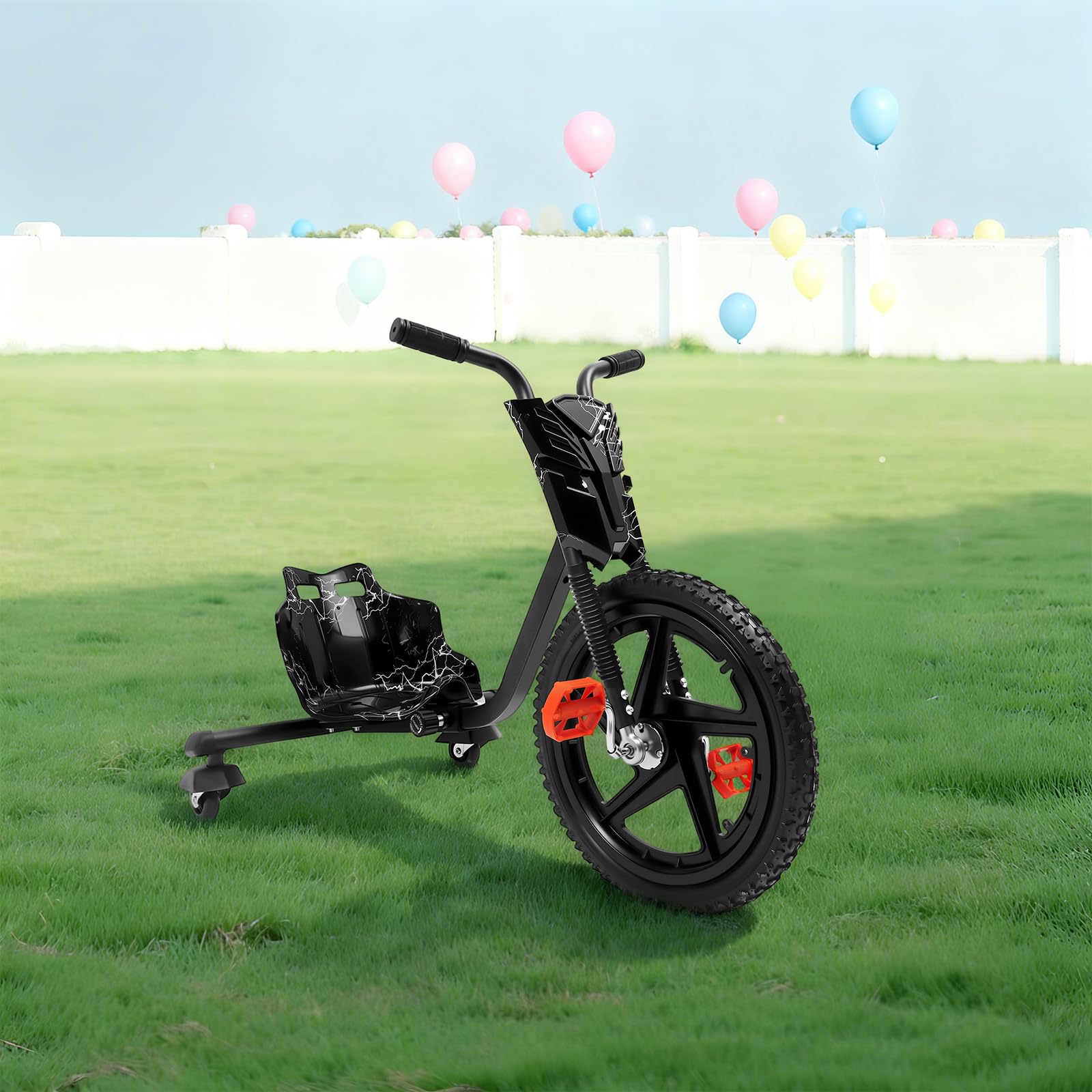 Drift Cart per bambini, 360° Drift Trike con illuminazione a LED, per ragazzi e ragazze dai 6 anni in su, portata 80 kg, lunghezza regolabile