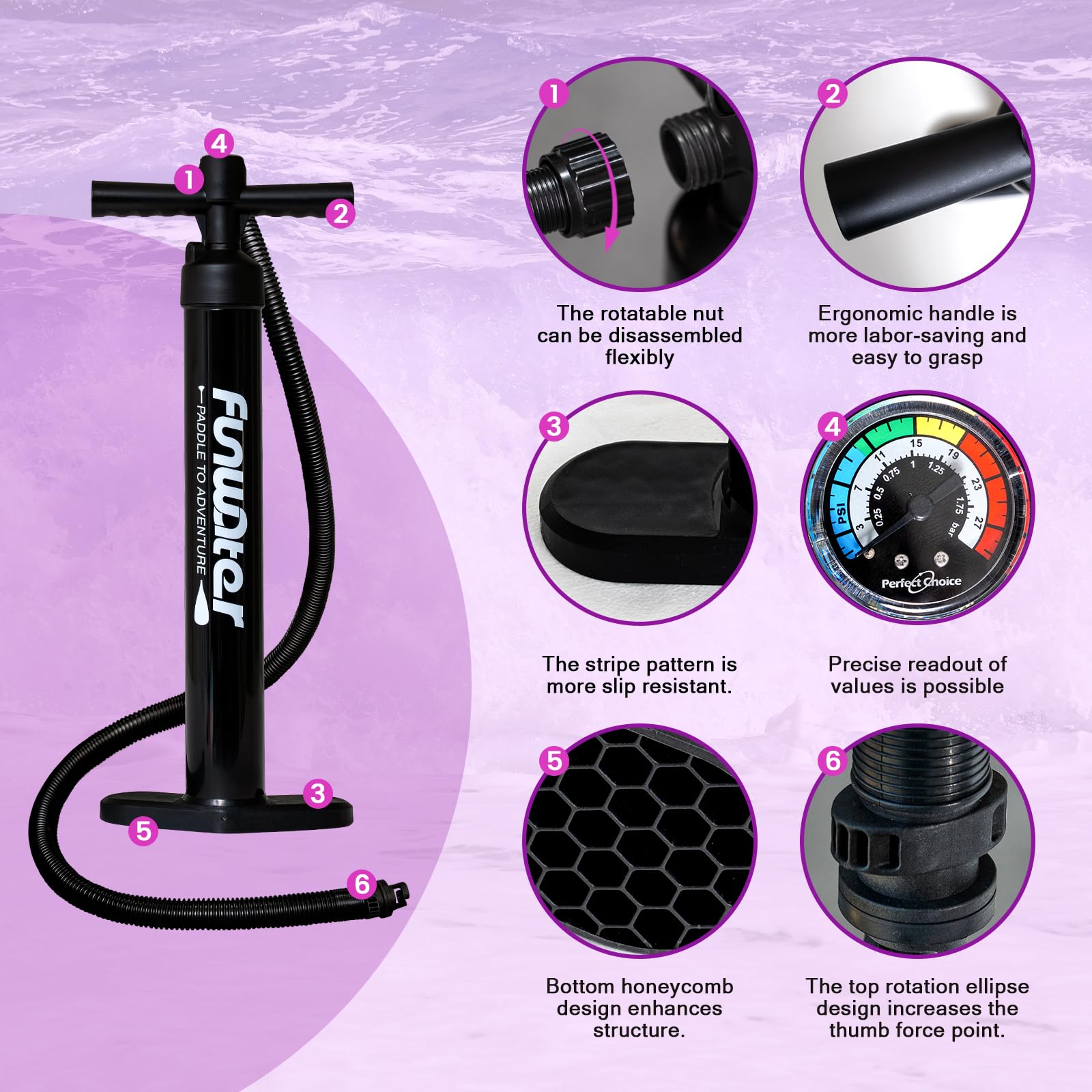 FunWater Inflatable Ultra-Light Stand Up Paddle Board for All Skill Levels with Premium SUP Paddleboard Accessories,Non-Slip Comfort Deck for Youth & Adults