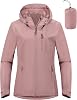 Outdoor Ventures Packable Rain Jacket Women Lightweight Waterproof Raincoat with Hood Cycling Bike Jacket