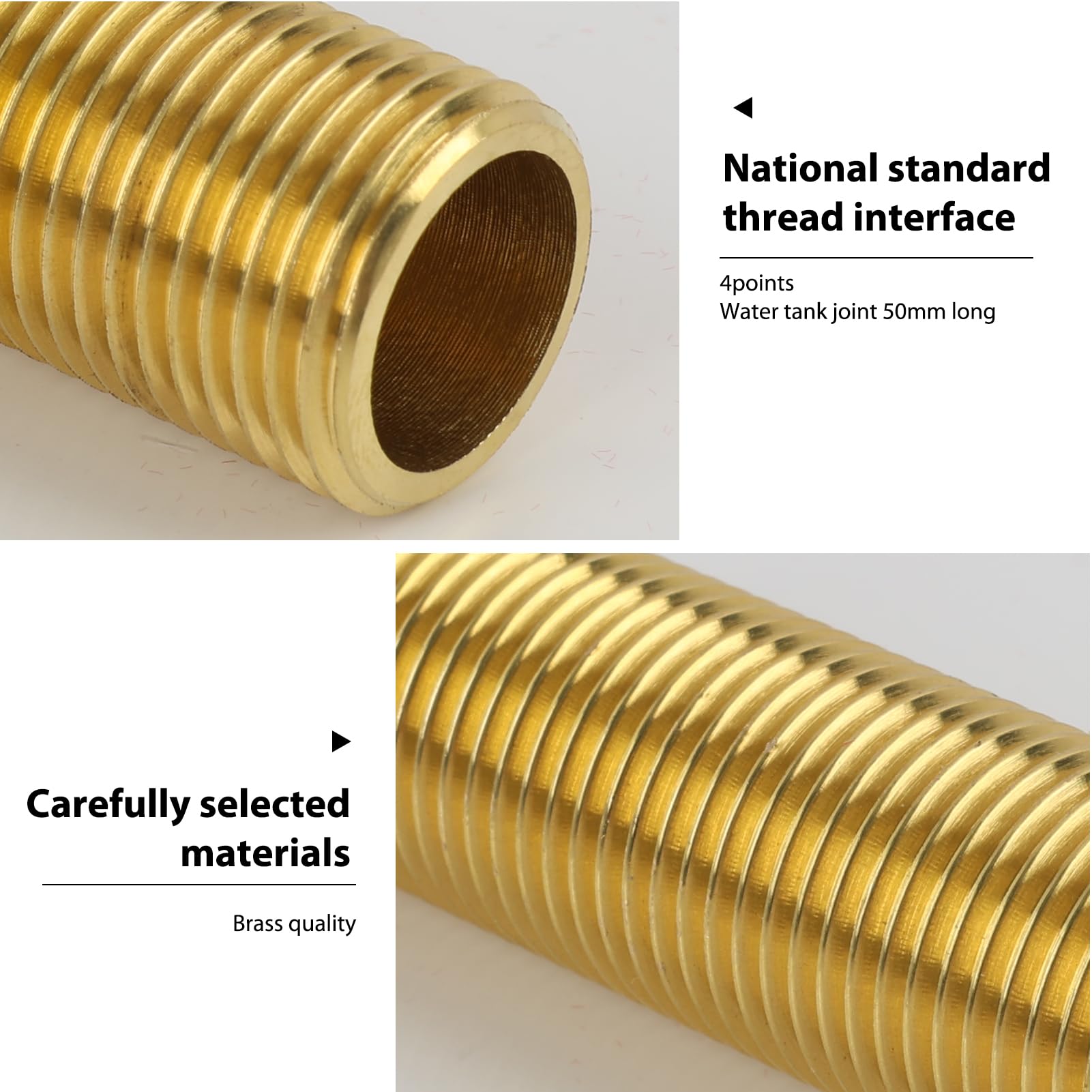 Alriedy Raccord De Cloison G1/2 - Passage De Réservoir Avec Joint En Silicone - Raccord De Cloison En Laiton Robuste Pour Réservoir D'eau, Tour D 'eau, Pompe à Eau