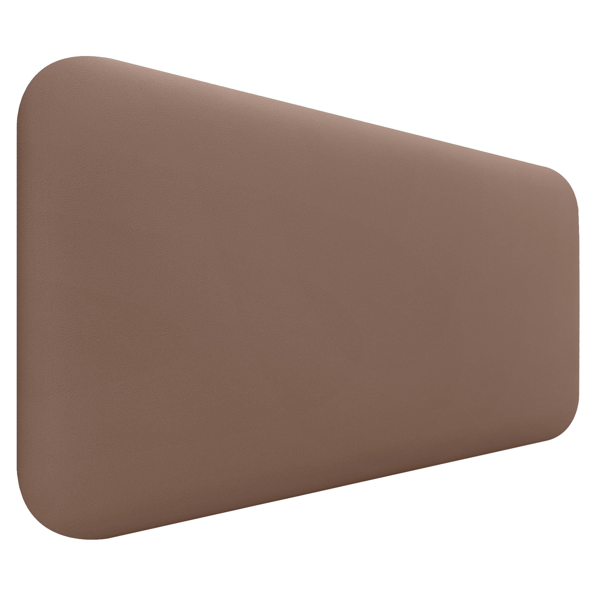 DHOME Tête de Lit Capitonnée Lisse Arrondie en Similicuir pour Mur Acoustique Absorbante Tête de Lit Chambre Lit Dormitorie (Argile, 90cm)