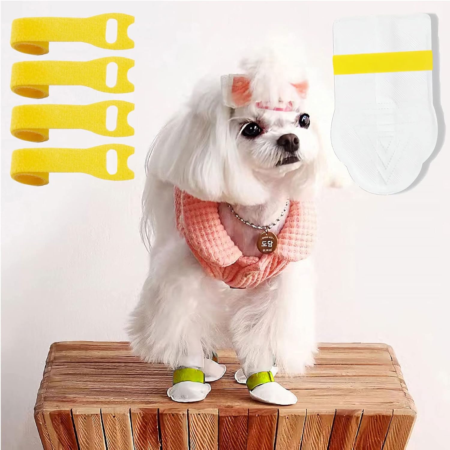 Skaisa 20Pcs Thickened Disposable Dog Booties, Dog Boots