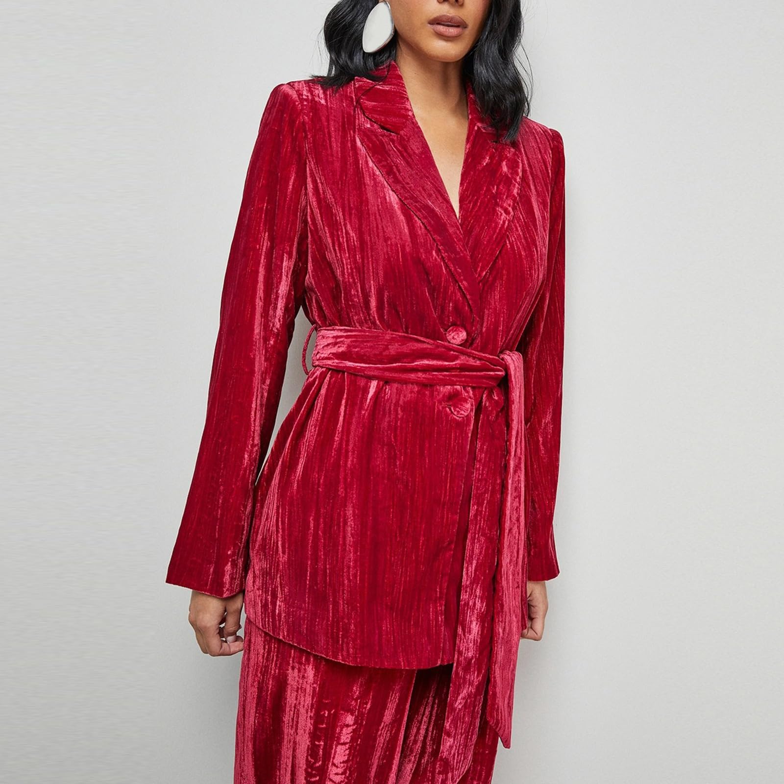 Due Pezzi Donna Scuola Vita ​Alt Autunno Top E Pantaloni Manica Lunga Moderno Girocollo Adatto Stirata Tinta