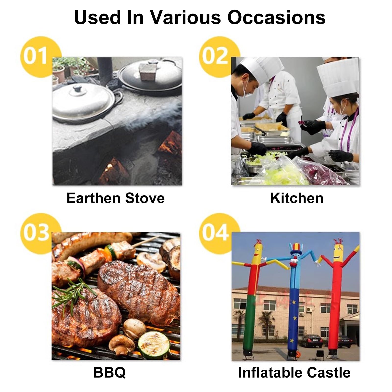 110-220V Soplador de Fragua para Forja Electrico, Soplador Barbacoa, Soplador de Aire Eléctrico Centrífugo, para Cocinar al Aire Libre, Barbacoa, Picnic(260 * 210 * 270mm)