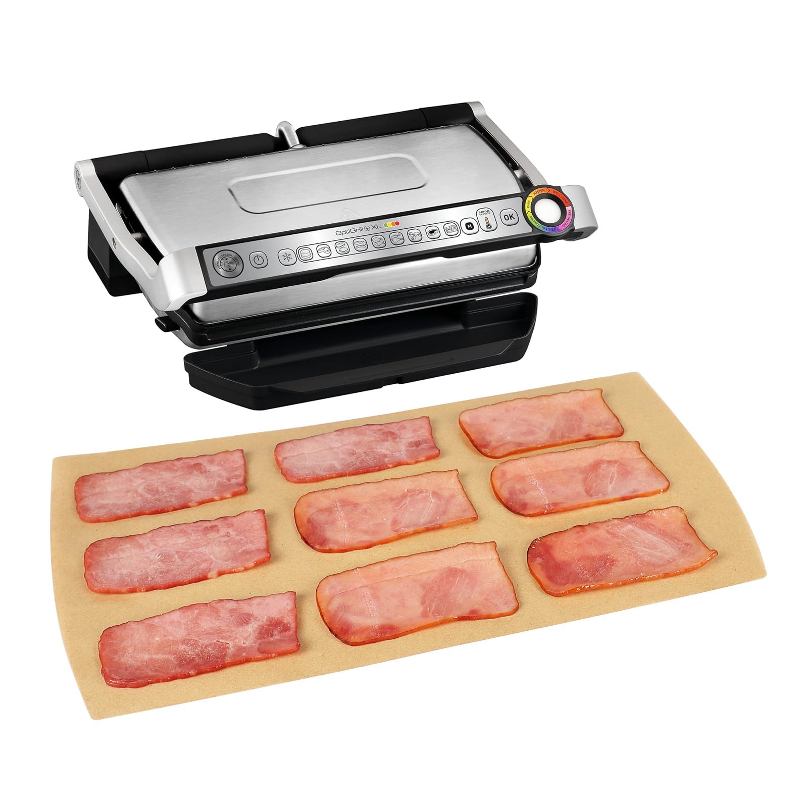 GINOYABaking Paper Cuts for Tefal OptiGrill 4-in-1 2-in-1 Elite/Plus  Elite Plus XL, Accessories for Tefal OptiGrill Sandwich Paper