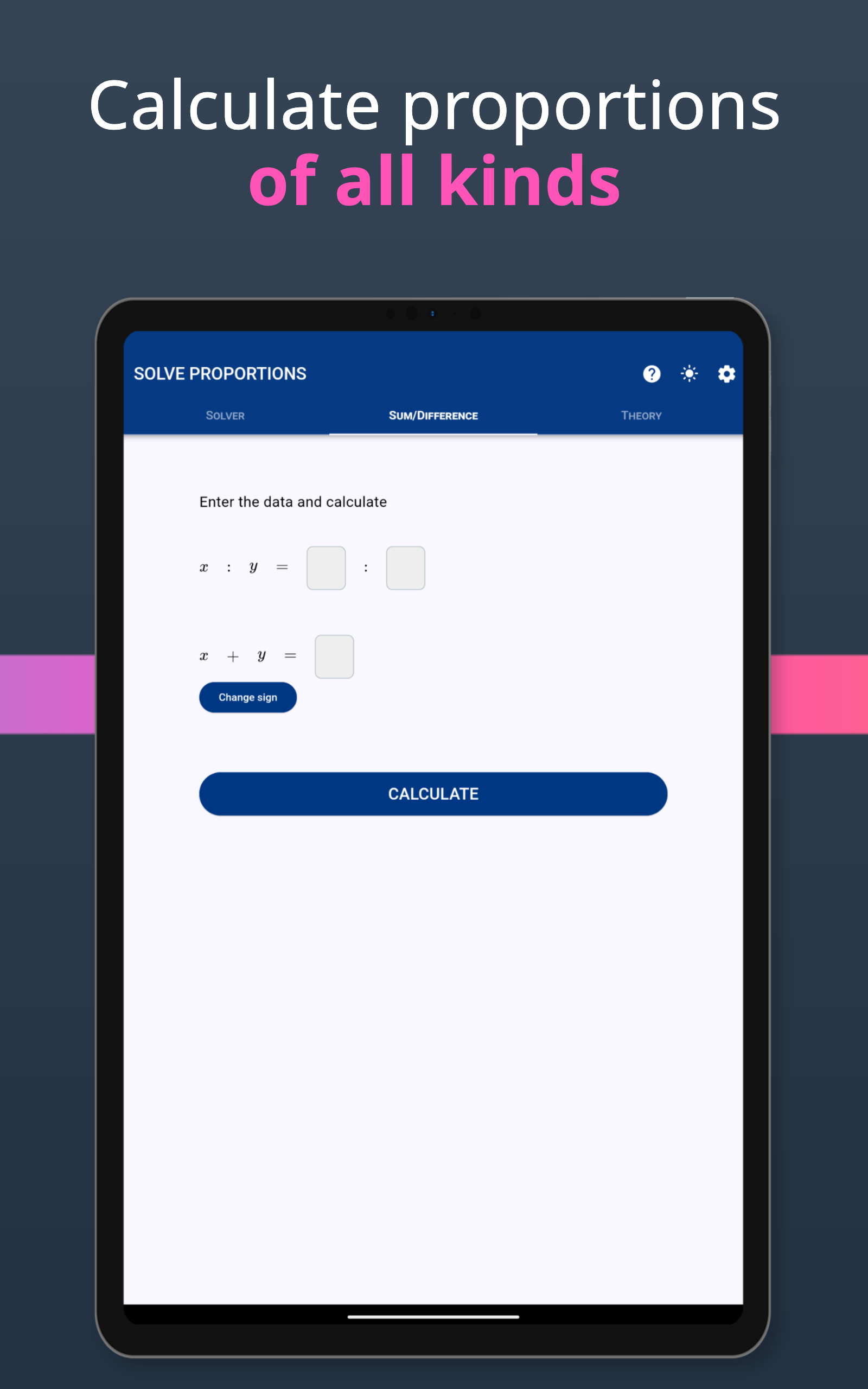 Proportion Finder Tool Solve proportions - App on Amazon Appstore