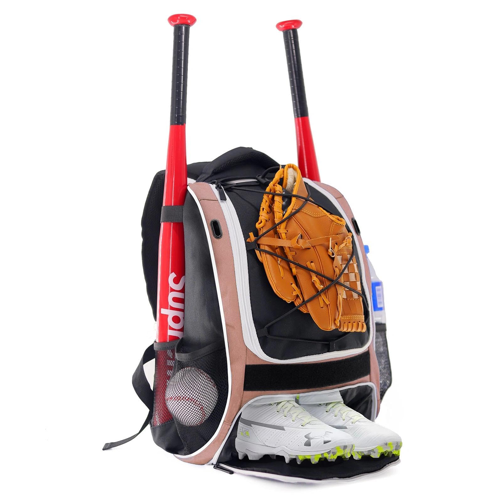 WOLT Youth Baseball Backpack Softball Tball Bag with Shoes Compartment