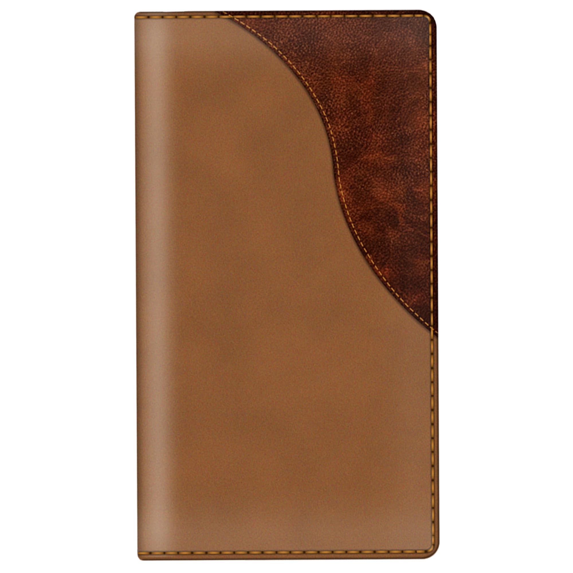 FEDUS Cheque Book Holder, Vegan Leather Expanding Handmade Multiple for Cards, Women/Men Wallet, Traveling Wallets, Documents for Office & Home (Brown)