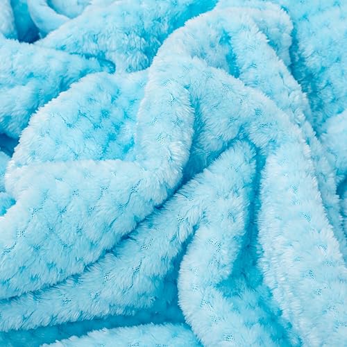 Miniatura 62 de Manta o manta mullida para bebé niña o niño, suave cálido y acogedor polar coral para bebé, bebé o recién nacido, manta de recepción para cuna, Blue