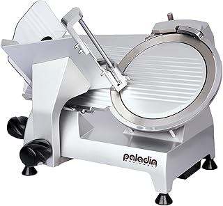 12" Commercial Manual Meat Slicer, 2/5 HP Gravity Feed Electric Meat Slicer, deli meat cutter, Lunch Food Slicer, ham cutter with Adjustable Slicing for Semi-frozen Meat, Cheese
