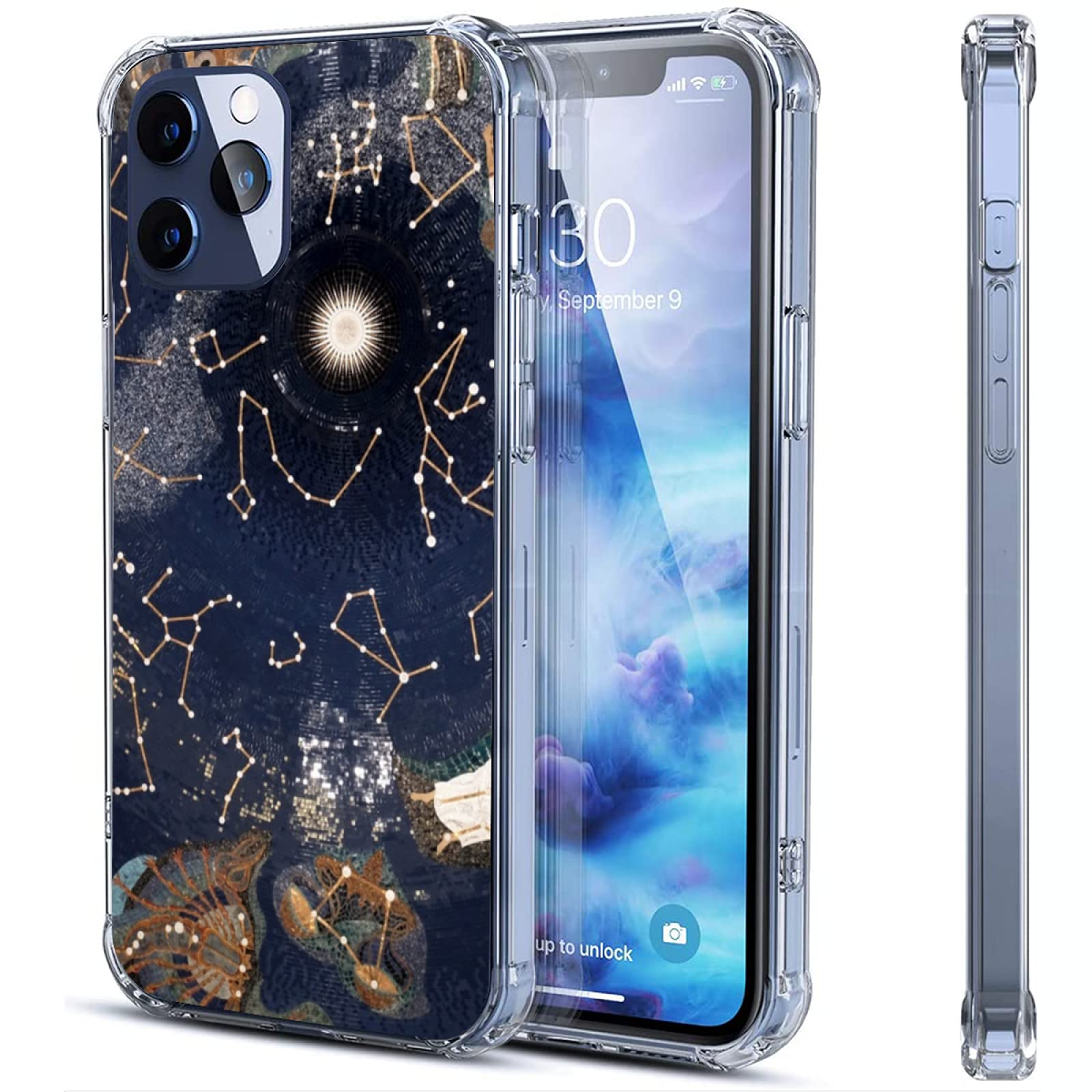 Amazon.co.jp: SEEKJOYS iPhone 12 ケース スターマップパターン