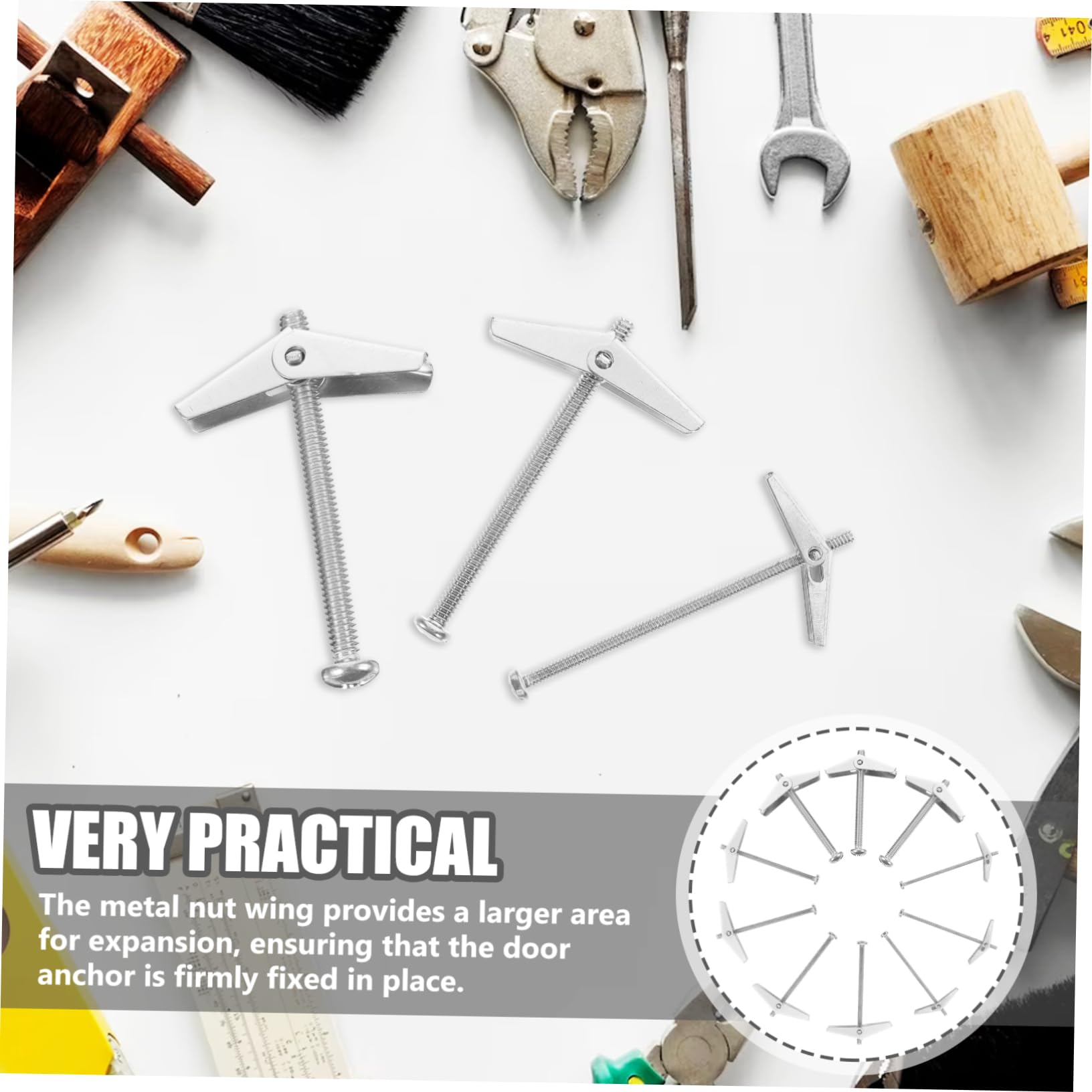 BELLIFFY Hollow Door Anchor 18pcs Expansion Nut Spline Lug Nut Socket Set Orchid Clamp Wall Anchor Inserts