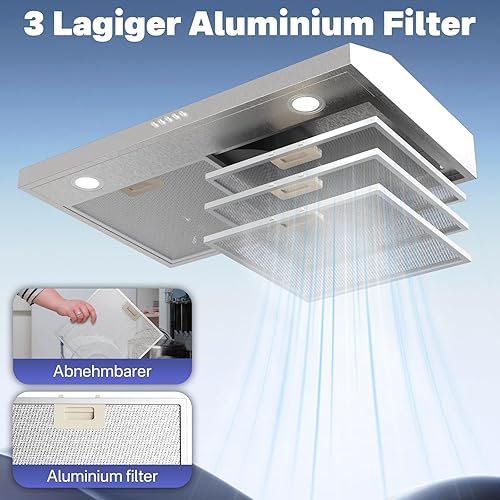 Miniatura 4 de Extractor de cocina de 30 pulgadas Campanas extractoras debajo del gabinete campana de cocina-bajo campana extractora de gabinete, extractor de