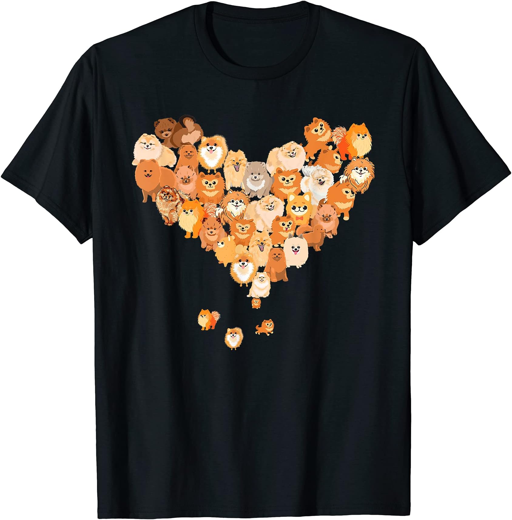 Pomeranian Dog LoverPomeranian Heart Gift Dog Lover T-ShirtOEKO-TEX STANDARD 100