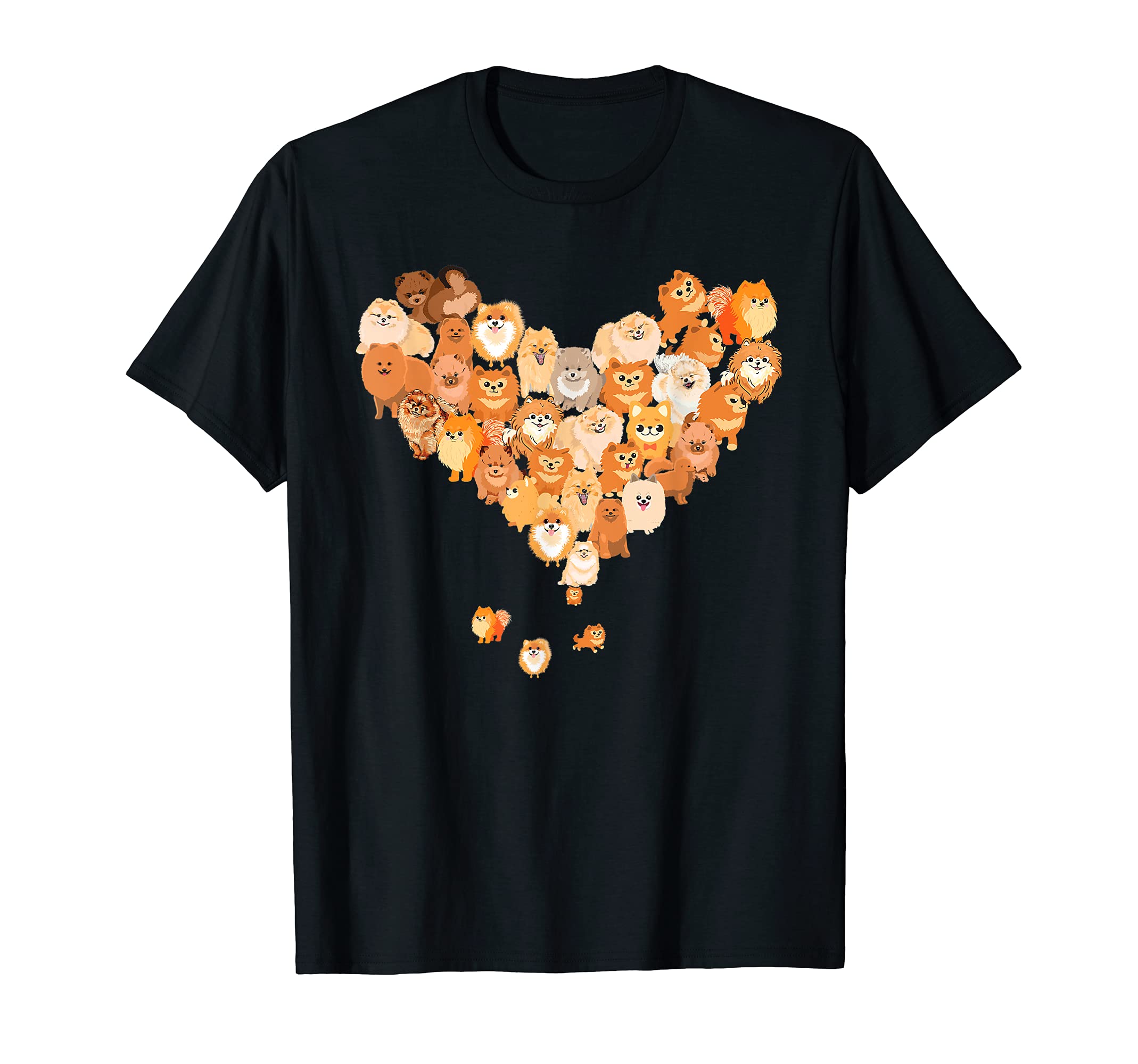 Pomeranian Dog LoverPomeranian Heart Gift Dog Lover T-ShirtOEKO-TEX STANDARD 100