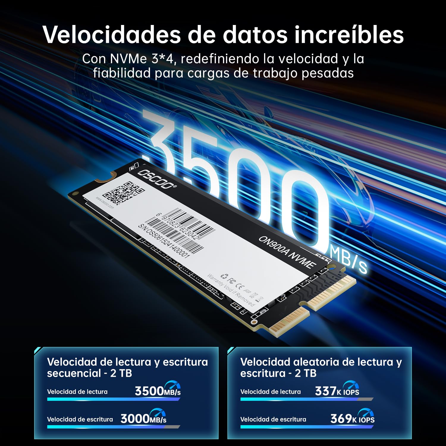 1TB NVMe SSD PCIe gen3.0x4 Disco Duro Interno para Leer y Escribir hasta 3500MB/s, tecnología NVMe 3D NAND, para Mac Air 2013-2017, Mac Pro 2013-2016, Mac Mini 2014, iMac 2012-2018