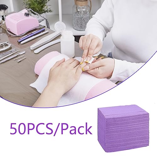 Miniatura 12 de Juego de 50 manteles desechables para decoración de uñas, 50 unidades, color negro, impermeable, 3 capas, papel de arte de uñas, 13 x 17 pulgadas