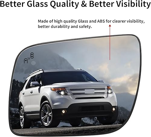 Miniatura 5 de Espejo lateral del conductor de repuesto para Ford Explorer 2011 2012 2013 2014 2015 2016 2017  Espejo lateral izquierdo, espejo retrovisor de