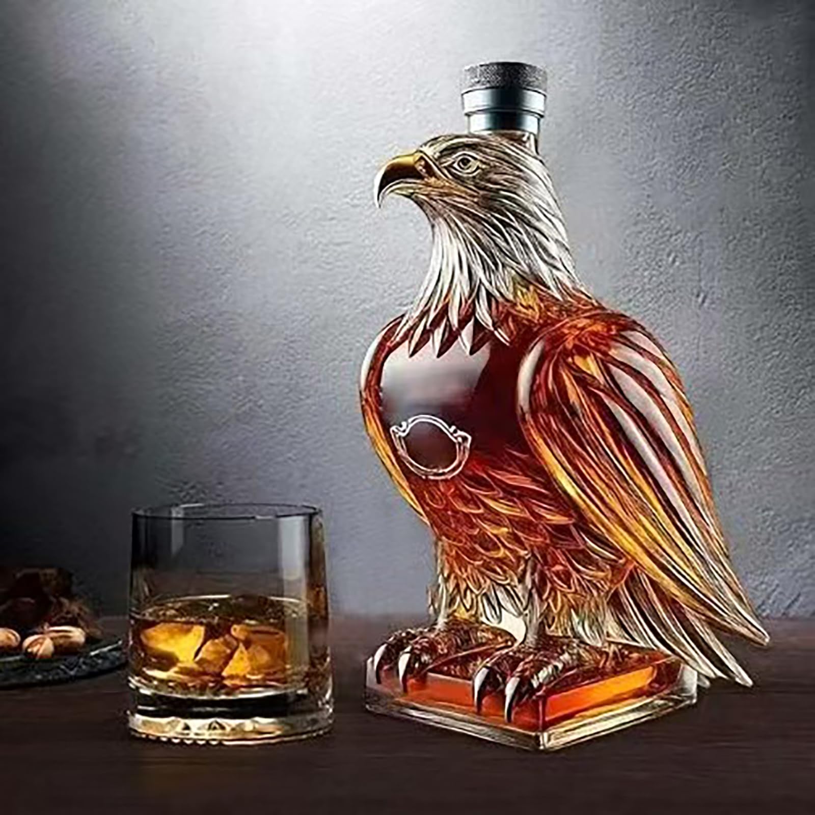 Glazen whisky/water karaf van 1 liter - Kristalglas look whiskey fles