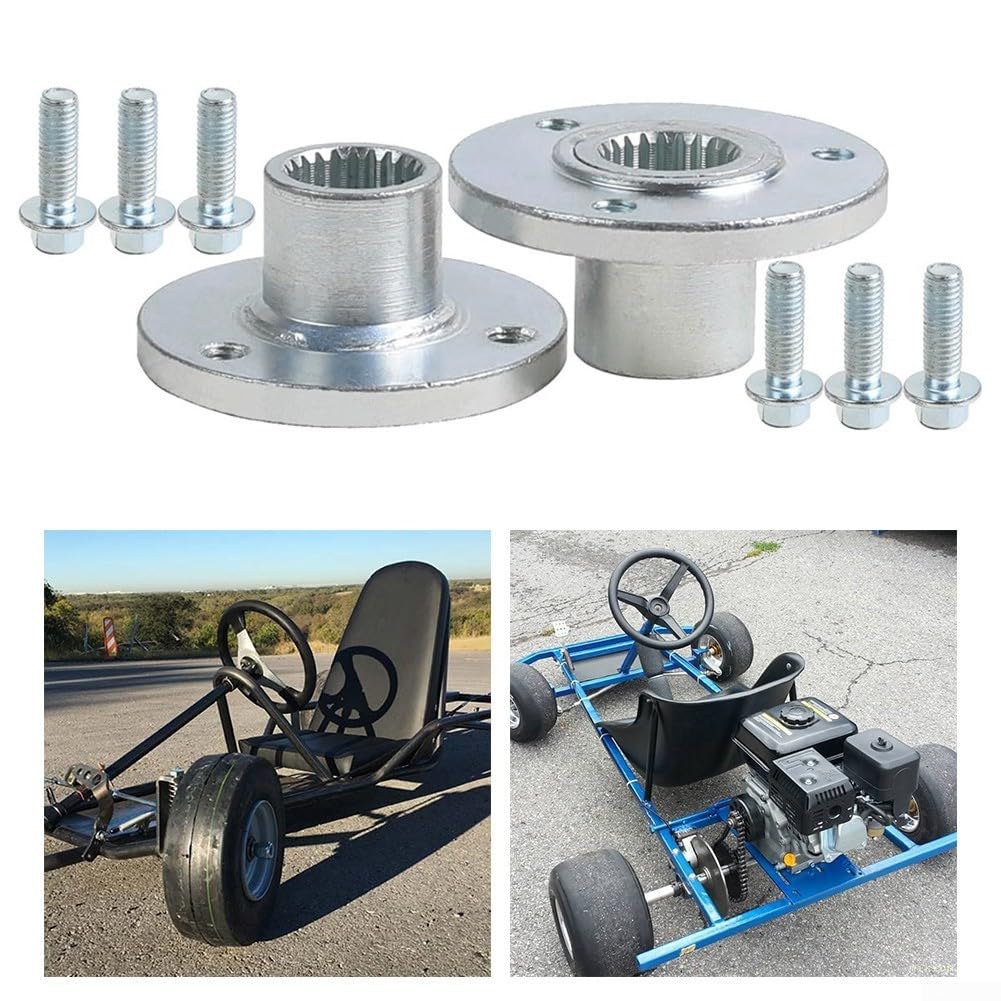 3 goujons 24 mm 23T SplineE roue arrière moyeux en alliage d'acier robuste remplacement direct pour ATV pour Quad Buggy Go Kart 50 mm Montage 70 cc à 250 cc
