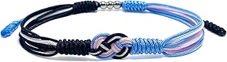 Infinity Love Bisexual Pansexuality LGBTQIA+ Pride Lesbian MLM Love Wrist Wrap Bracelet, Boho Rope Bracelet Bangles for Women Men Thread for Him and Her