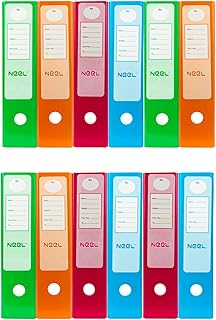 Neel Arch Box File Cardboard Rexine PVC Box Files A4 for Office Documents and Certificate (Multicolour, Pack of 12)