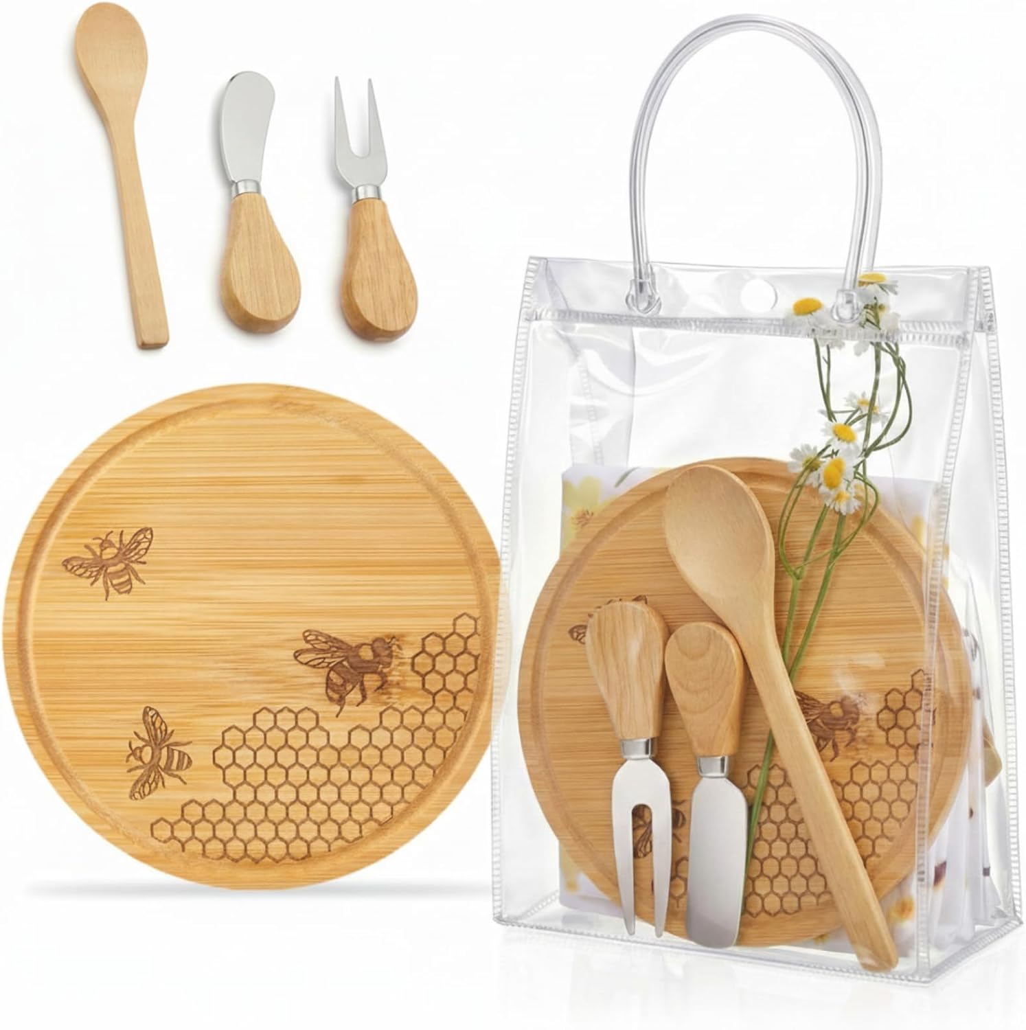 Nuenen 1 Set Baby Shower Game Prizes Bee Mini Charcuterie Board, Round