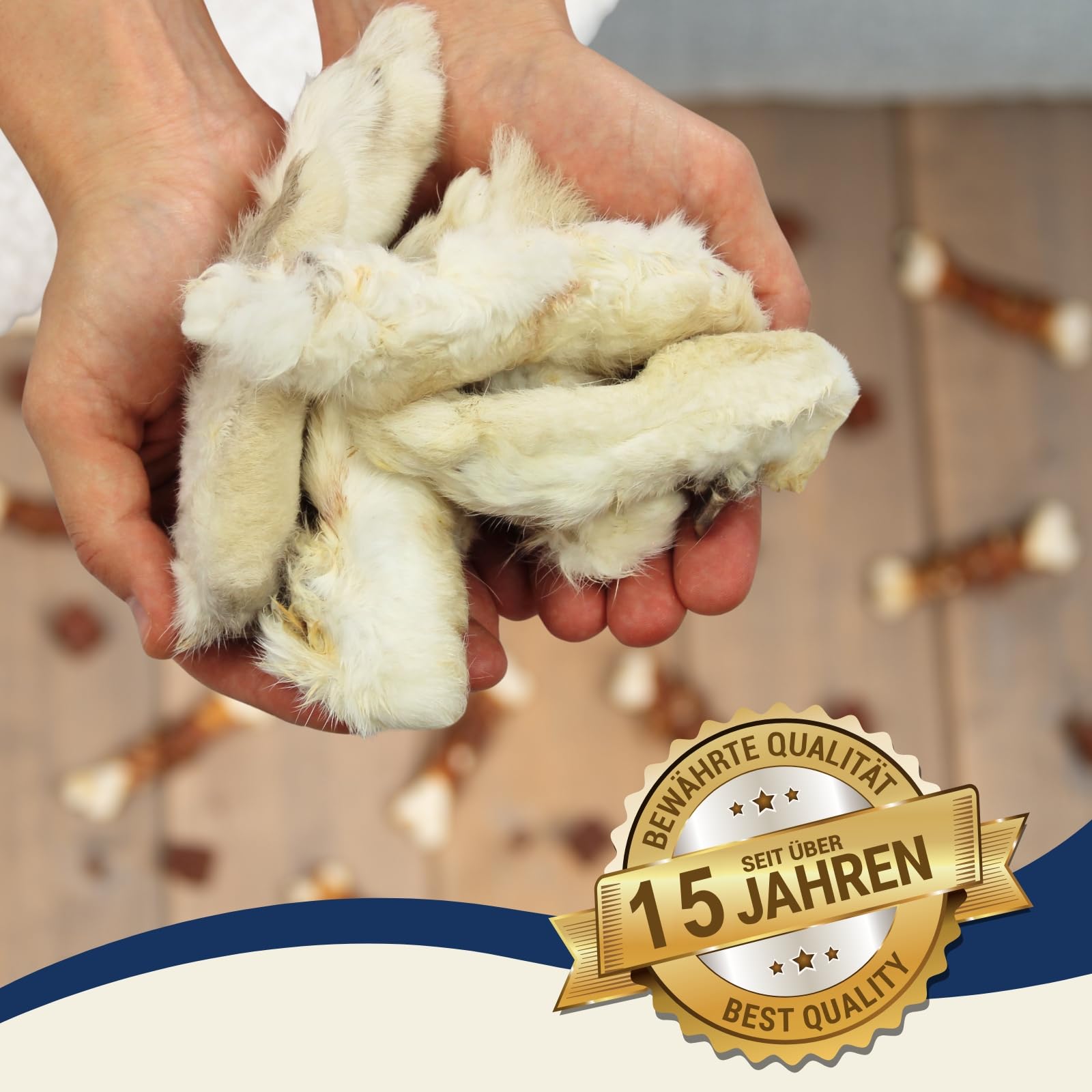Lyra Pet® 5 kg Kaninchenpfoten mit Fell getrocknet - Kausnack für Hunde | Naturbelassener Kauartikel mit Fell – Proteinreiches Leckerli – Fettarme & gut verträgliche Belohnung – Aus 100 % Kaninchen