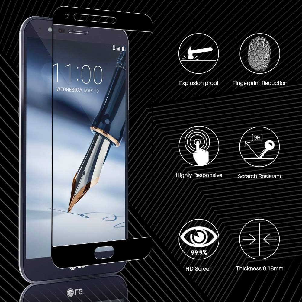 [3-Pack] MP-MALL Screen Protector for LG Stylo 3 Plus, [Tempered Glass] [Full Cover]