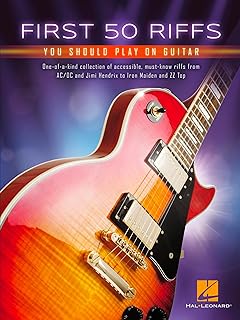 First 50 Riffs You Should Play on Guitar | Beginner Guitar TAB Songbook for Electric Players | Iconic Rock and Pop Guitar Riffs Collection | Guitar Sheet Music Guitars Books for Beginners