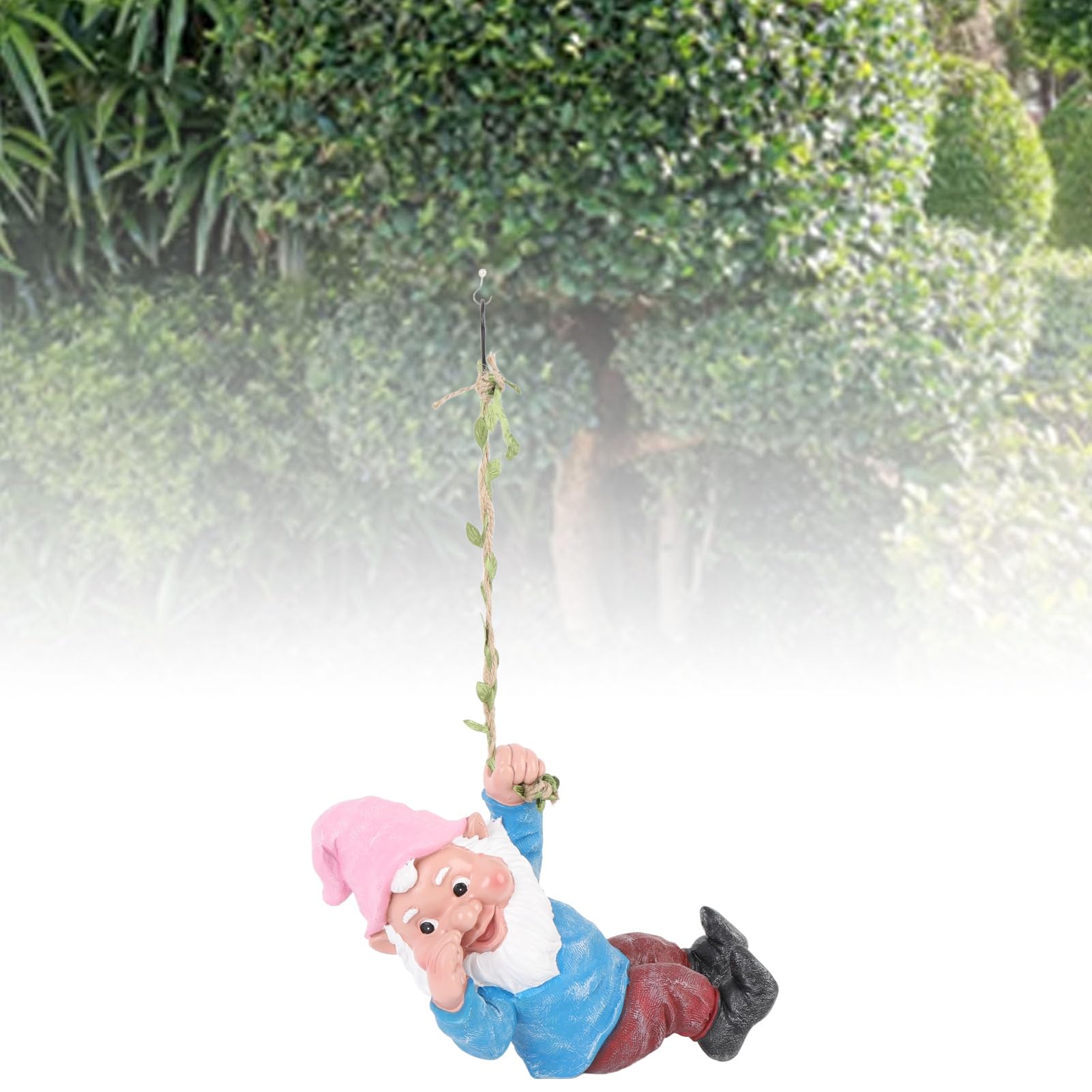 Irfora Sculpture de GNOME Vive Suspendue, Figurine de GNOME Amusante pour Jardin Extérieur, Idéale pour Porche, Matériau en Résine qualité Supérieure (Bleue)