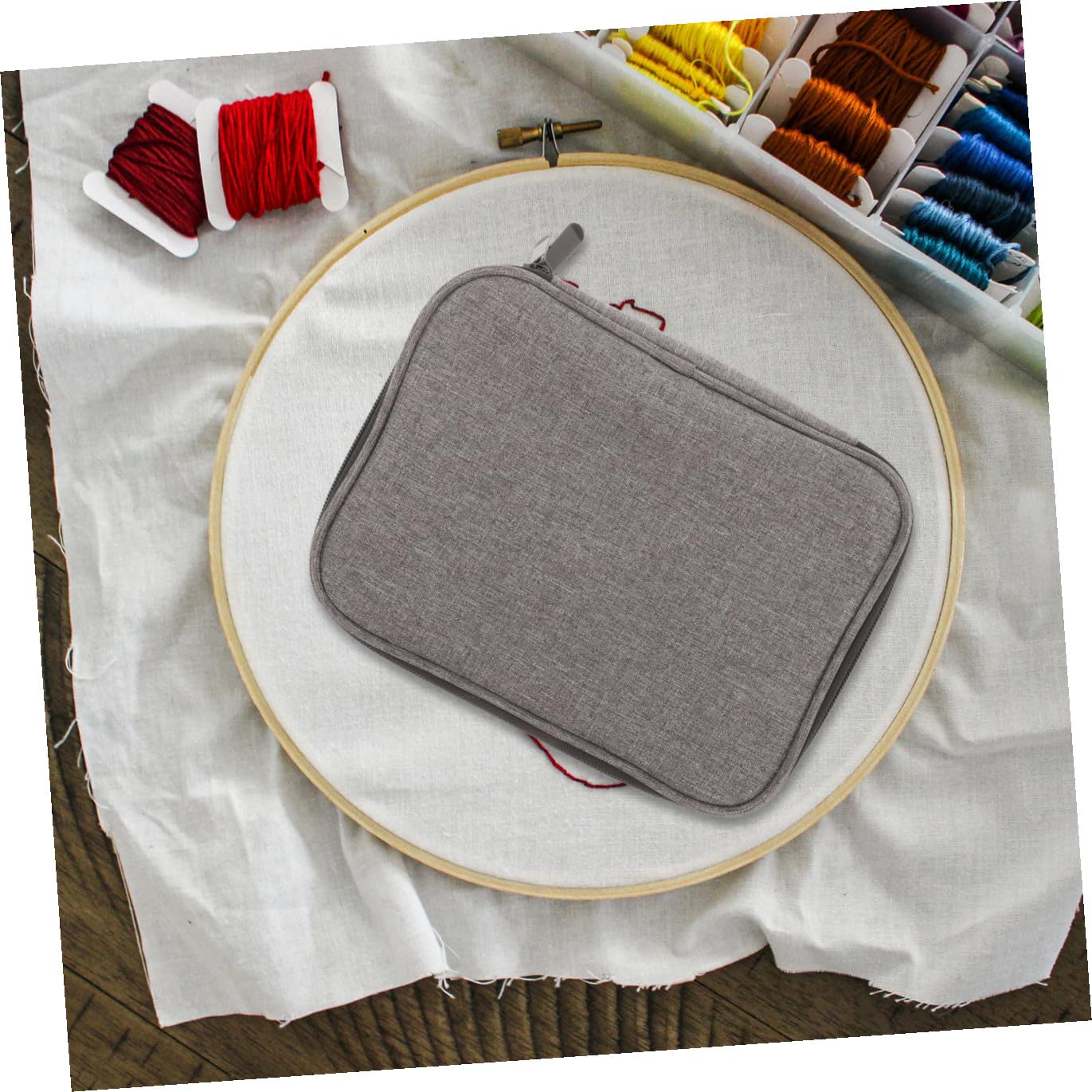 SEWACC 2 Piezas caja de agujas de tubo de suéter agujas de tejer circulares bolsas de almacenamiento con agujas de viaje Organizador de agujas de tejer bolsos Gancho de crochet