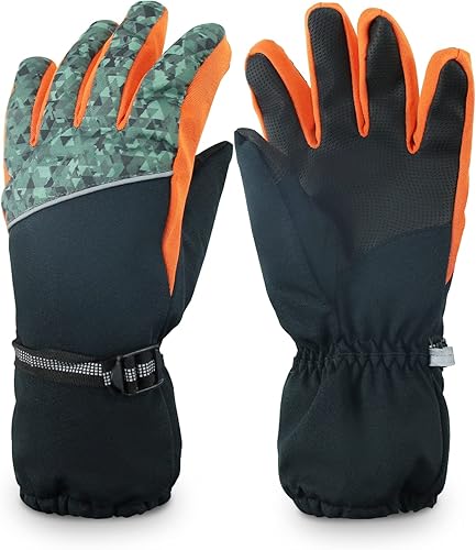 WINUP Guantes de esquí para niños guantes de snowboard impermeables y resistentes al viento para niños peleas de bolas de nieve y snowboard clima