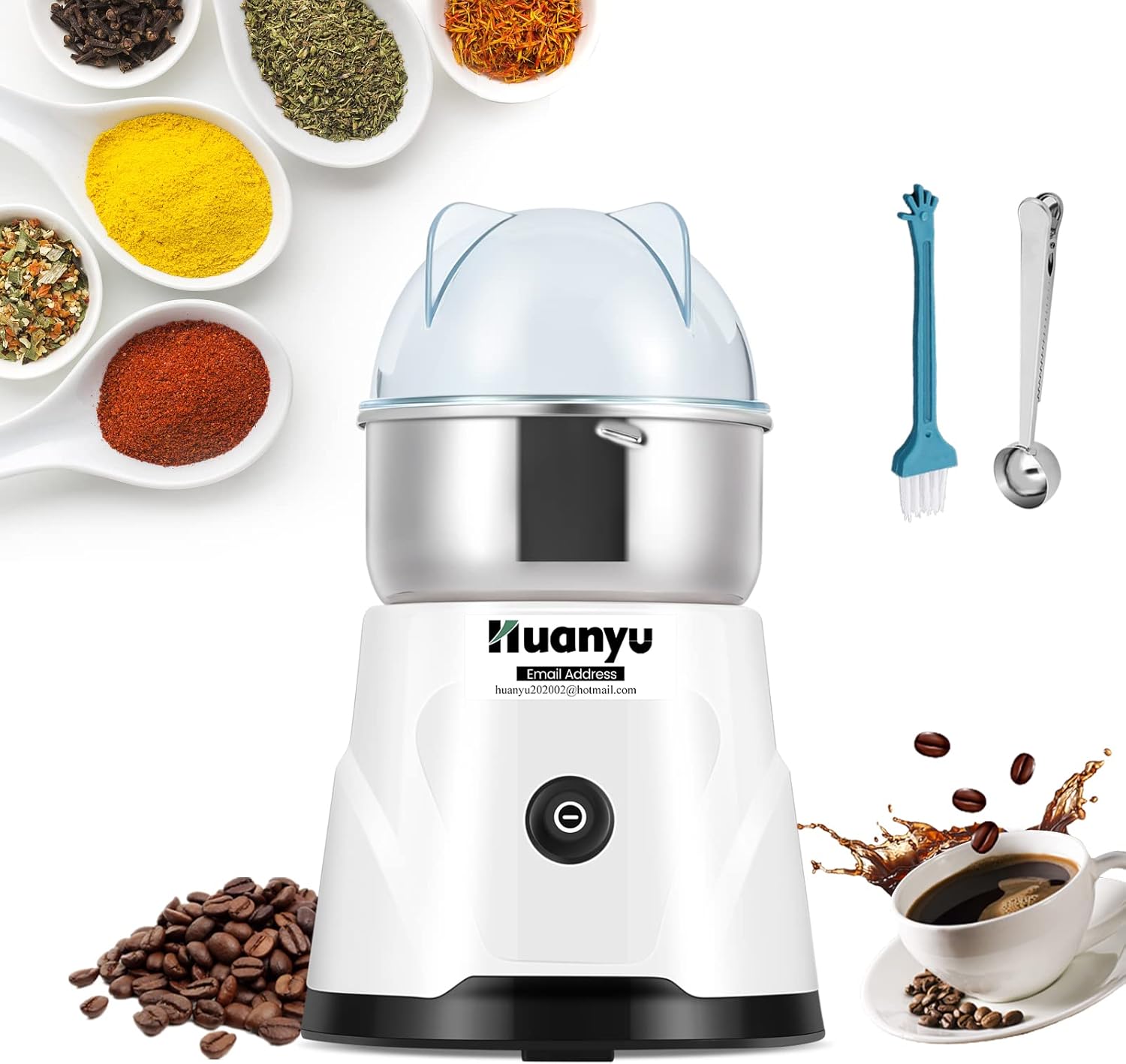 Huanyu Spice Grinder Electric Coffee Grinder Multipurpose Electric